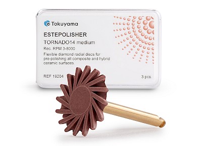 Packaging and contents of the ESTEPOLISHER Tornado14 medium